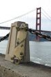 Longboard "Headge" mit der Golden Gate Bridge im Hintergrund, Portrait Format